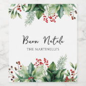 イタリアンクリスマスブオンナターレパーティー ワインラベル (シングルラベル)