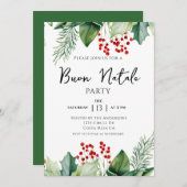 イタリアンクリスマスブオンナターレパーティー 招待状 (正面/裏面)