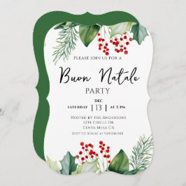 イタリアンクリスマスブオンナターレパーティー 招待状