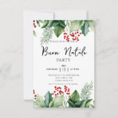 イタリアンクリスマスブオンナターレパーティー 招待状 (正面)