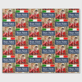 イタリアンクリスマス写真ブオンナターレ ラッピングペーパー (フラット)