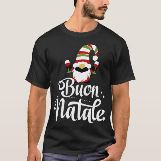 イタリアンクリスマス格言ブオンナターレイタリア Tシャツ