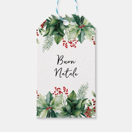 イタリアンクリスマス ブオンナターレ ギフトタグ (正面)