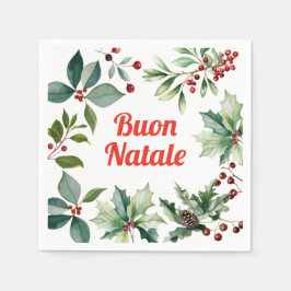 イタリアンクリスマス ブオンナターレ パーティー スタンダードカクテルナプキン
