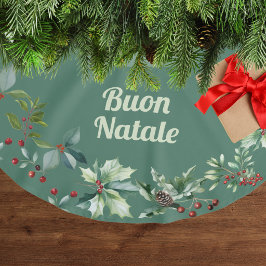 イタリアンクリスマス ブオンナターレ パーティー ブラッシュドポリエステルツリースカート