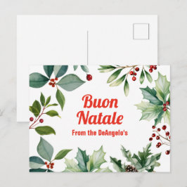 イタリアンクリスマス ブオンナターレ パーティー ポストカード
