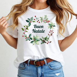 イタリアンクリスマス ブオンナターレ パーティー Tシャツ