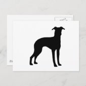 イタリアングレイハウンドのシルエット ポストカード (正面/裏面)