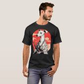 イタリアングレイハウンドの日本風サムライ Tシャツ (正面フル)