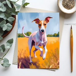イタリアングレイハウンドの犬の絵のカード