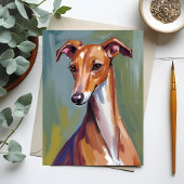 イタリアングレイハウンドの犬の絵画カード
