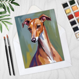 イタリアングレイハウンドの犬の絵画カード