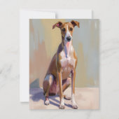 イタリアングレイハウンドの絵画カード (正面)