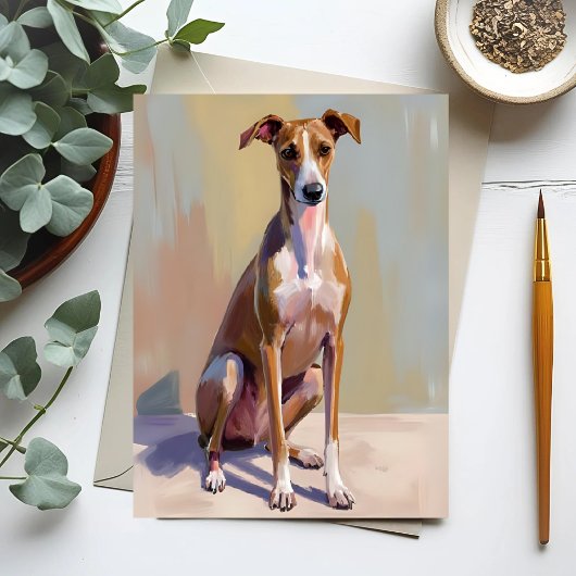 イタリアングレイハウンドの絵画 ポストカード