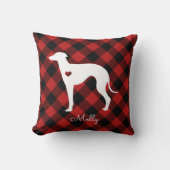 イタリアングレイハウンドクリスマスプレッドドッグ名 クッション (正面)