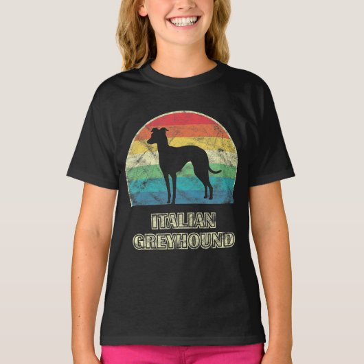 イタリアングレイハウンドスタイル犬 Tシャツ (正面)