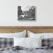 イタリアングレイハウンドッグスケッチ キャンバスプリント (インサイチュ (寝室))