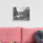 イタリアングレイハウンドッグスケッチ キャンバスプリント (インサイチュ (リビング))