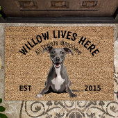イタリアングレイハウンドパーソナライズされたドッグ愛好家 ドアマット