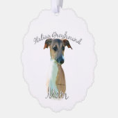 イタリアングレイハウンド母2 オーナメントカード (左)