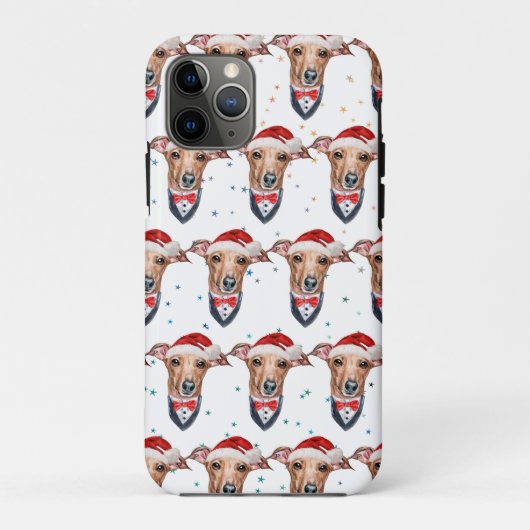 イタリアングレイハウンド犬種のクリスマス Case-Mate iPhoneケース (裏面)