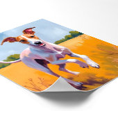 イタリアングレイハウンド絵を描ドッグ ポスター (角)