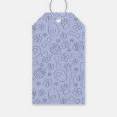 イタリアングレイハウンド黒犬かわいいイースターバニーの耳 ギフトタグ (裏面)