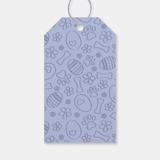 イタリアングレイハウンド黒犬かわいいイースターバニーの耳 ギフトタグ (裏面)