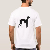 イタリアングレーハウンドのシルエット Tシャツ (裏面)