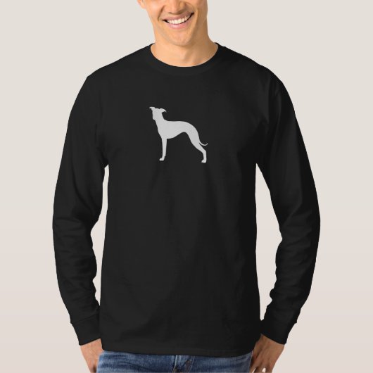 イタリアングレーハウンドのシルエット Tシャツ (正面)