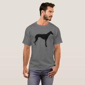 イタリアングレーハウンドのシルエット Tシャツ (正面フル)