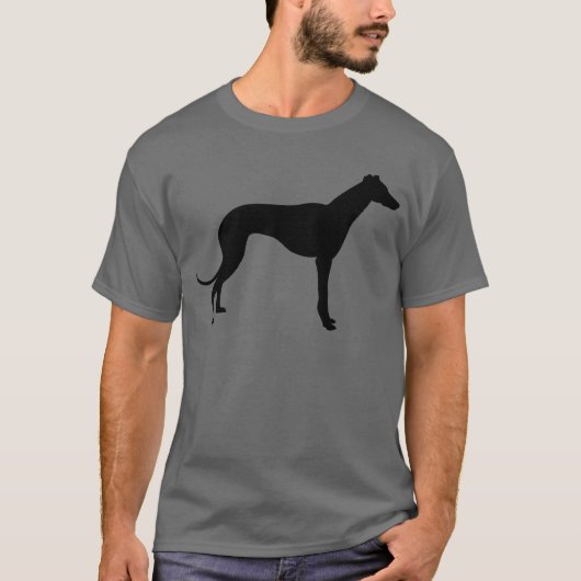 イタリアングレーハウンドのシルエット Tシャツ (正面)