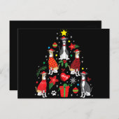 イタリアングレーハウンド クリスマスオーナメント ツリー ドッグマム シーズンポストカード (正面/裏面)