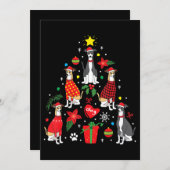 イタリアングレーハウンド クリスマス オーナメント ツリー ドッグ ママ 招待状 (正面/裏面)