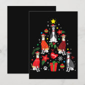 イタリアングレーハウンド クリスマス オーナメント ツリー ドッグ ママ 招待状 (正面/裏面)