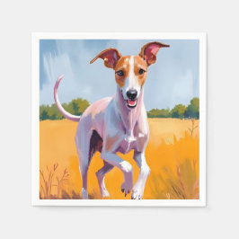 イタリアングレーハウンド | 犬の水彩画 スタンダードカクテルナプキン