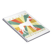 イタリアングレーハウンド 犬 70年代 ギフト Vネック ノートブック (右側)