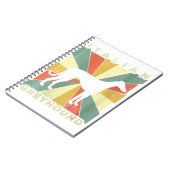 イタリアングレーハウンド 犬 70年代 ギフト Vネック 女性 ノートブック (左側)