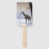 イタリアングレーハウンド 雪を降らせて クリスマス ハンドファン (裏面)