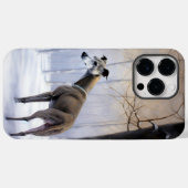 イタリアングレーハウンド 雪を降らせて クリスマス Case-Mate iPhoneケース (裏面 (横))