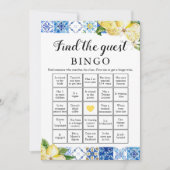 イタリアンゲストビンゴブライダルシャワーゲームの検索 招待状 (正面)