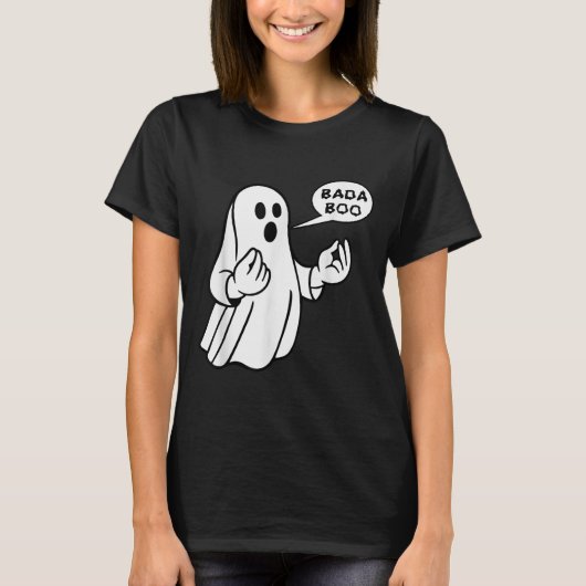 イタリアンゴーストのハロウィンTシャツ Bada Boo おもしろい Tシャツ (正面)