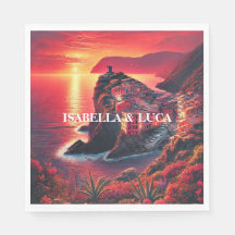 イタリアンサンセットコーストはっきりしたレッド&オレンジ色