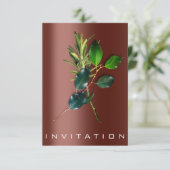 イタリアンシェフのディナー サステナビリティ ブラウン 招待状 (スタンド正面)