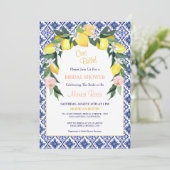 イタリアンシトラスブルータイルサマーウェディングシャワー 招待状 (スタンド正面)