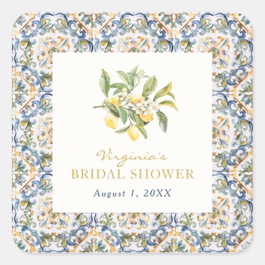 イタリアンスクエアステッカー スクエアシール (正面)