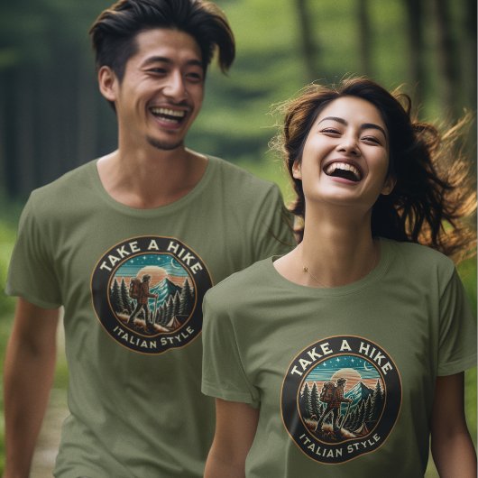 イタリアンスタイルのハイキング Tシャツ