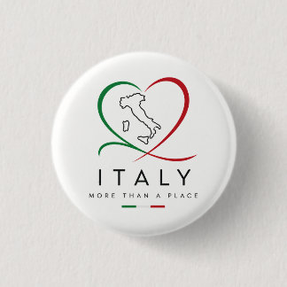 イタリアンスタイルのハート型ピンバッジ 缶バッジ