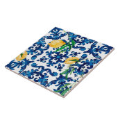 イタリアンスタイル地中海の，モザイク，ブルー，レモン， タイル (側面)