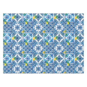 イタリアンスタイル地中海の，モザイク，ブルー，レモン， テーブルクロス (正面(横))
